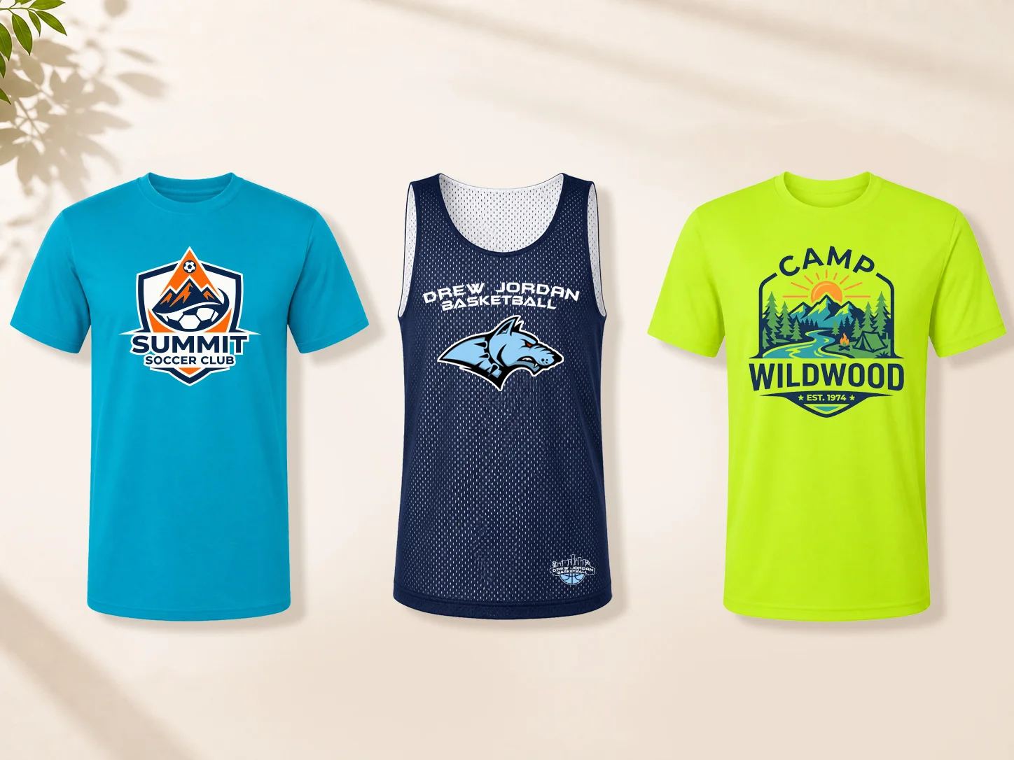 Custom camper and participant shirts with youth program logos