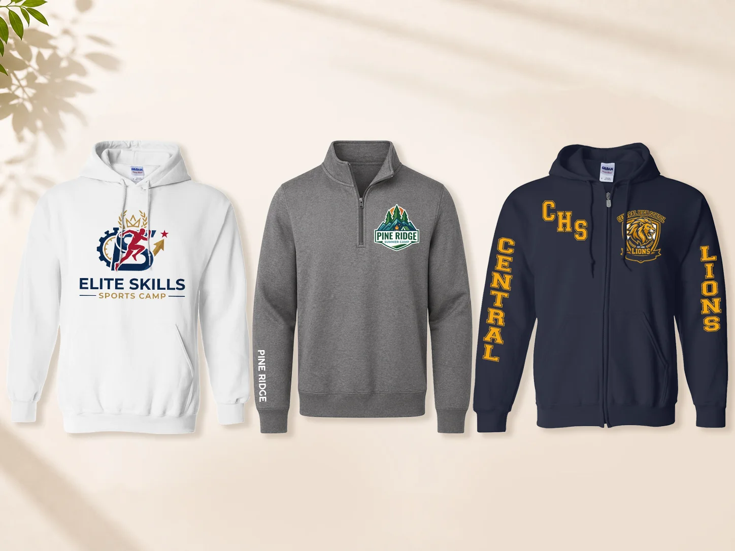 Custom hoodies spirit wear and outerwear for youth programs